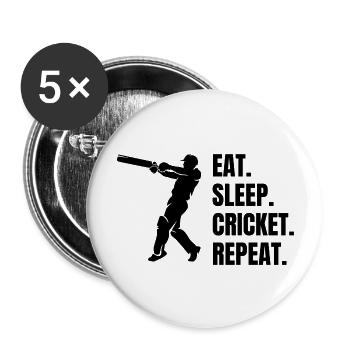 Cricket Gift Saying Cricket Fan Team Cricket - Buttons large 2.2''/56 mm (5-pack) - white - Front