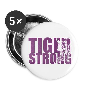 Tiger Strong - Buttons large 2.2''/56 mm (5-pack) - white - Front