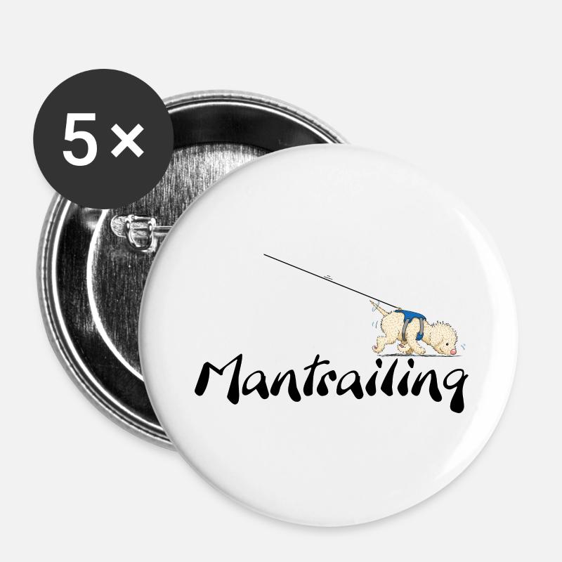 Mantrailing3 2 - Buttons large 2.2''/56 mm (5-pack) - white