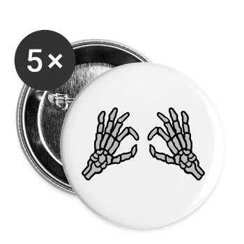 Looking through skeletal hole eyes - Buttons large 2.2''/56 mm (5-pack) - white - Front