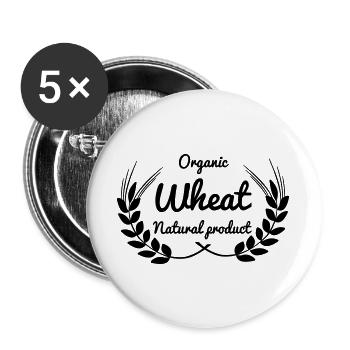 Corn grain wheat natural product - Buttons large 2.2''/56 mm (5-pack) - white - Front