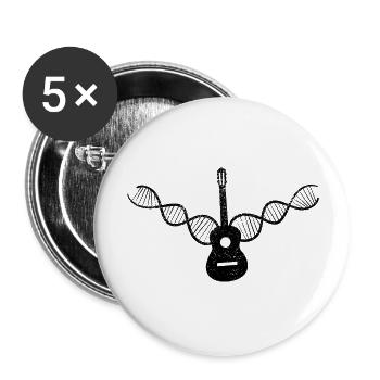 Gitarrist Musiker Gitarristin Band Gitarre Musik - Buttons groß 56 mm (5er Pack) - Weiß - Vorne