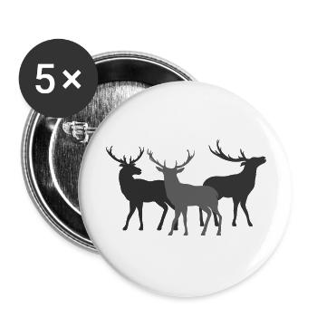 Deer - Buttons large 2.2''/56 mm (5-pack) - white - Front