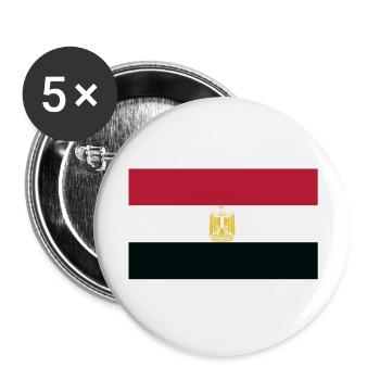Egypt Flag - Buttons large 2.2''/56 mm (5-pack) - white - Front
