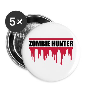 zombie hunter Halloween Quote - Buttons large 2.2''/56 mm (5-pack) - white - Front