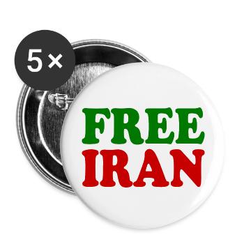Free iran - Buttons groß 56 mm (5er Pack) - Weiß - Vorne