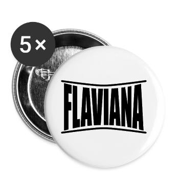 t-shirt Flaviana t-shirt gift idea - Buttons large 2.2''/56 mm (5-pack) - white - Front