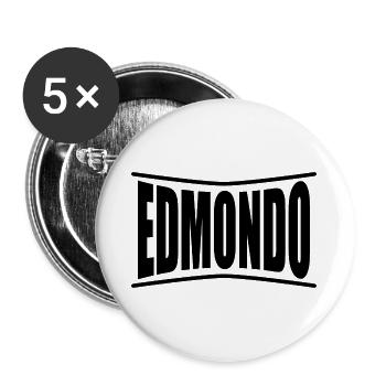 t-shirt Edmondo t-shirt idée cadeau - Lot de 5 grands badges (56 mm) - blanc - Devant