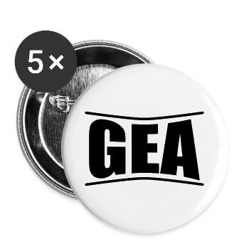 t-shirt Gea t-shirt gift idea - Buttons large 2.2''/56 mm (5-pack) - white - Front
