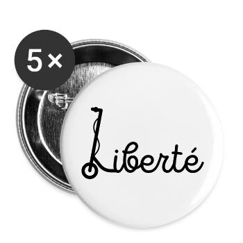 trottinette - Lot de 5 grands badges (56 mm) - blanc - Devant