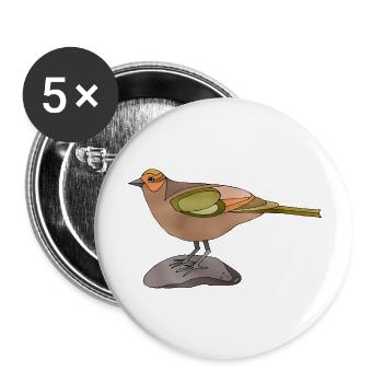 Bird - Buttons large 2.2''/56 mm (5-pack) - white - Front