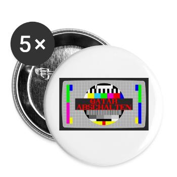 Boycott Qatar shut down Qatar No to the World Cup in Kata - Buttons large 2.2''/56 mm (5-pack) - white - Front
