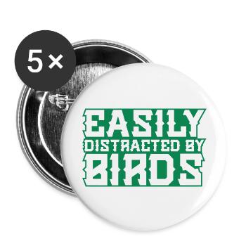 Bird Falcon Falconry - Buttons large 2.2''/56 mm (5-pack) - white - Front
