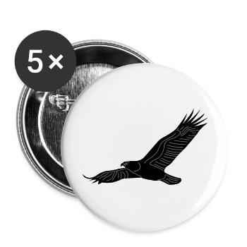 eagle01b - Buttons large 2.2''/56 mm (5-pack) - white - Front