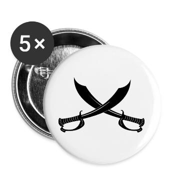 Deux épées - Lot de 5 grands badges (56 mm) - blanc - Devant