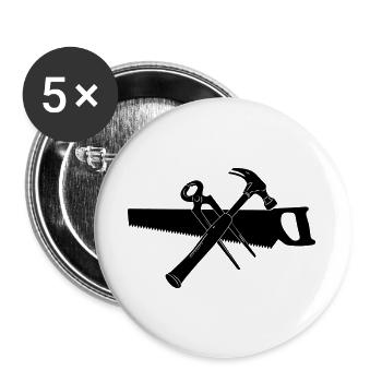 Carpenter 07 - Buttons large 2.2''/56 mm (5-pack) - white - Front