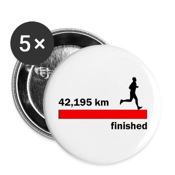 Biking Running Marathon Triathlon Bike - Buttons large 2.2''/56 mm (5-pack) - white - Front
