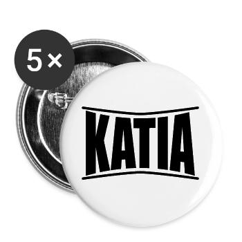t-shirt Katia t-shirt idée cadeau - Lot de 5 grands badges (56 mm) - blanc - Devant