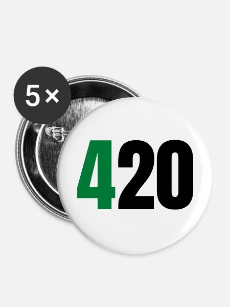 420 - Buttons groß 56 mm (5er Pack) - Weiß