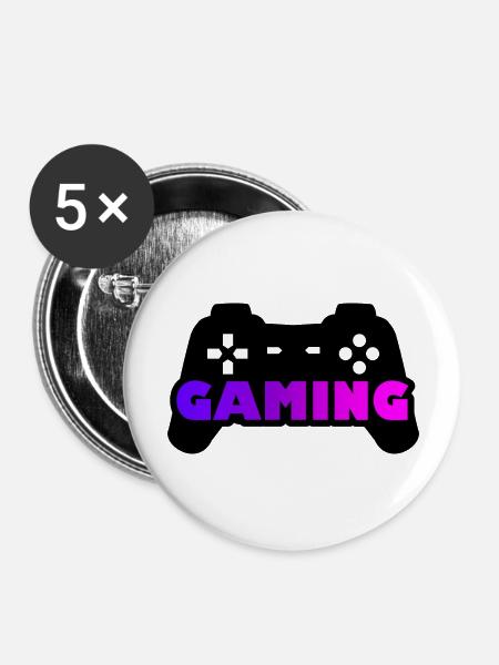 Gaming-Joystick lila rosa - Buttons groß 56 mm (5er Pack) - Weiß