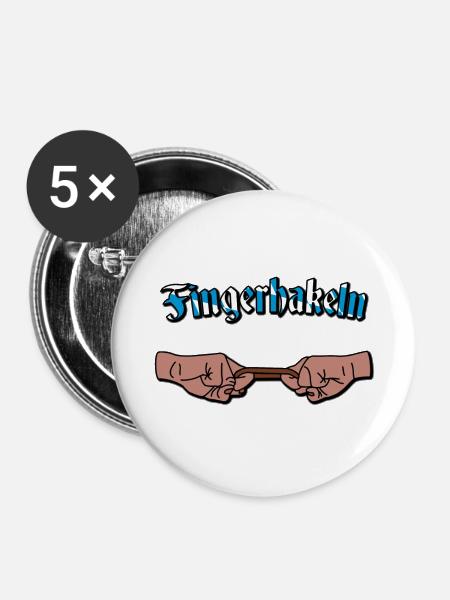 Fingehakeln - Buttons groß 56 mm (5er Pack) - Weiß