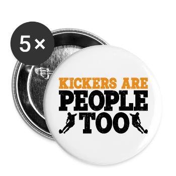 Les kickers sont aussi des gens 20 - Lot de 5 grands badges (56 mm) - blanc - Devant