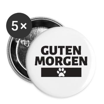 Good Morning Dog's Paw - Buttons large 2.2''/56 mm (5-pack) - white - Front