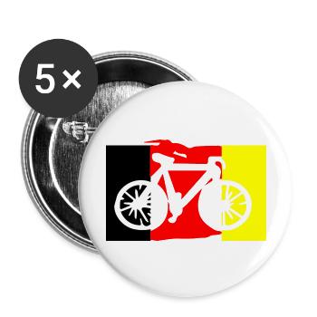 Triathlon Swim Bike Run - Lot de 5 grands badges (56 mm) - blanc - Devant