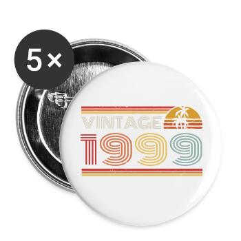 1999 Tenue d’anniversaire en édition limitée 1999 Vintag - Lot de 5 grands badges (56 mm) - blanc - Devant