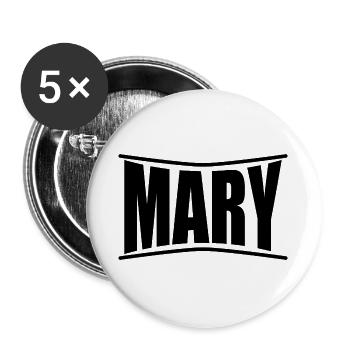 t-shirt avec le nom Mary idée cadeau t-shirt - Lot de 5 grands badges (56 mm) - blanc - Devant