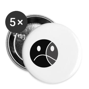 In a good mood or in a bad mood - Buttons large 2.2''/56 mm (5-pack) - white - Front