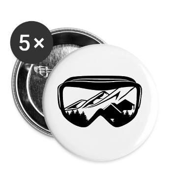 Snowboard Goggles - Buttons large 2.2''/56 mm (5-pack) - white - Front