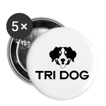 Dog Hund - Buttons large 2.2''/56 mm (5-pack) - white - Front