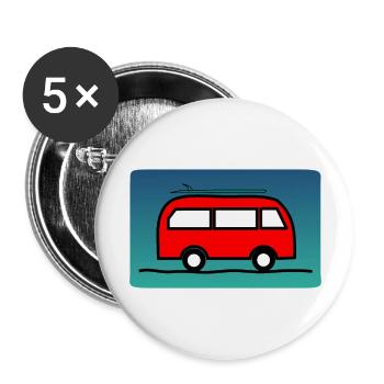 VATERTAG. ALLES GUTE ZUM GEBURTSTAG, PAPA. PAPA. ALLES GUTE ZUM GEBURTSTAG - Buttons groß 56 mm (5er Pack) - Weiß - Vorne