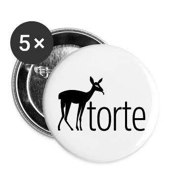 REHtorte Retorte - Buttons groß 56 mm (5er Pack) - Weiß - Vorne