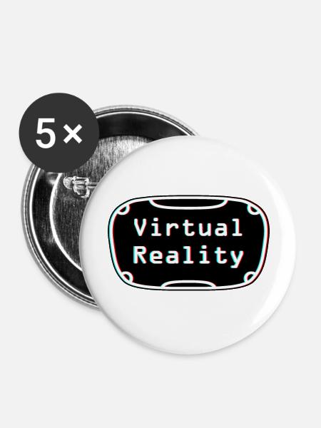 Virtual-Reality-Erlebnis - VR-Headset-Design - Buttons groß 56 mm (5er Pack) - Weiß