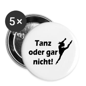 Dancing Dance Music - Buttons groß 56 mm (5er Pack) - Weiß - Vorne