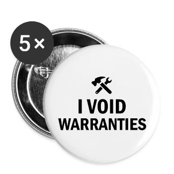 Artisan bricoleur Artisan Artisan Outil Construction - Lot de 5 grands badges (56 mm) - blanc - Devant