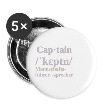 Captain - Buttons large 2.2''/56 mm (5-pack) - white - Front