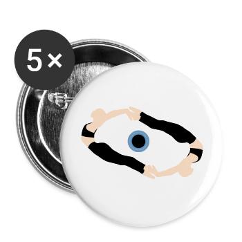 Eye - Buttons large 2.2''/56 mm (5-pack) - white - Front