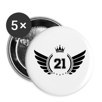 Coat of arms 21 - Buttons large 2.2''/56 mm (5-pack) - white - Front