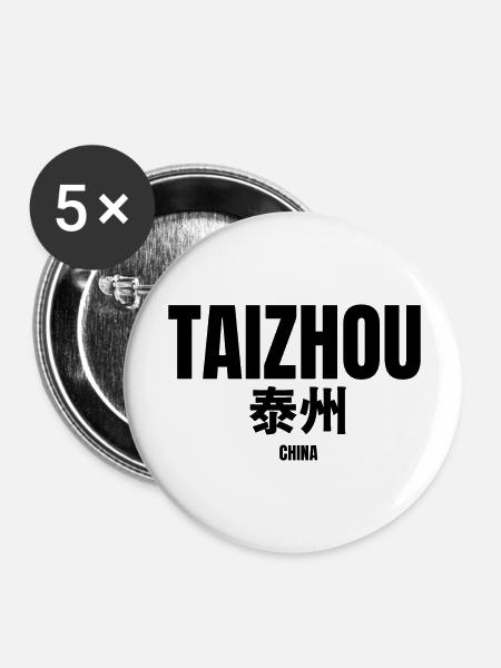 Taizhou china - Buttons groß 56 mm (5er Pack) - Weiß