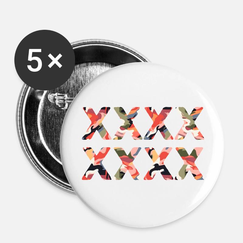 XXXXXXXX - Buttons large 2.2''/56 mm (5-pack) - white