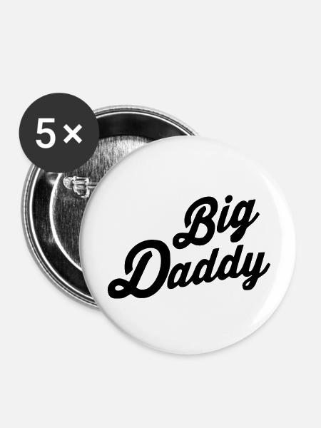 Big daddy - Buttons groß 56 mm (5er Pack) - Weiß