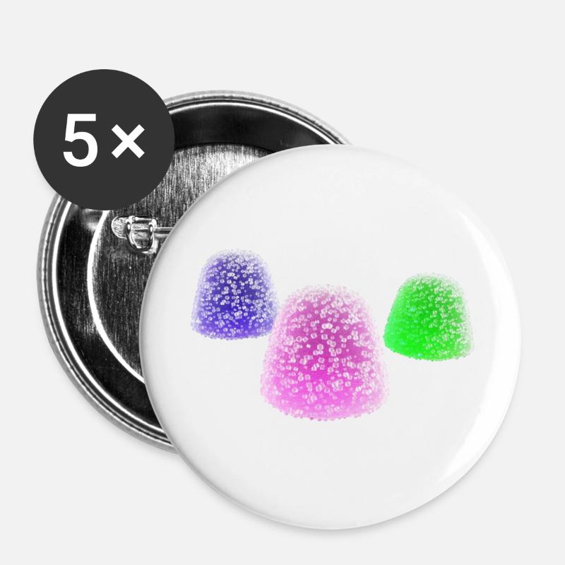 Jelly - Buttons large 2.2''/56 mm (5-pack) - white