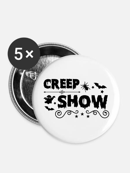 creep show - Buttons groß 56 mm (5er Pack) - Weiß