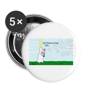 Hoffnungsstur sein. - Buttons groß 56 mm (5er Pack) - Weiß - Vorne