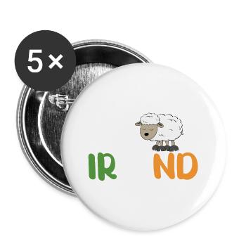 Sheep Ireland - Buttons large 2.2''/56 mm (5-pack) - white - Front