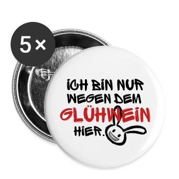Der Glühweinhase (1) - Buttons groß 56 mm (5er Pack) - Weiß - Vorne