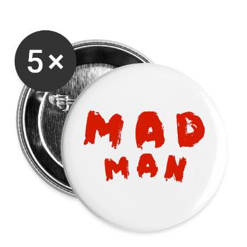 MAD MAN / TRASH HOUSE NIKKY / TOM REMO / 2024 - Buttons large 2.2''/56 mm (5-pack) - white - Front